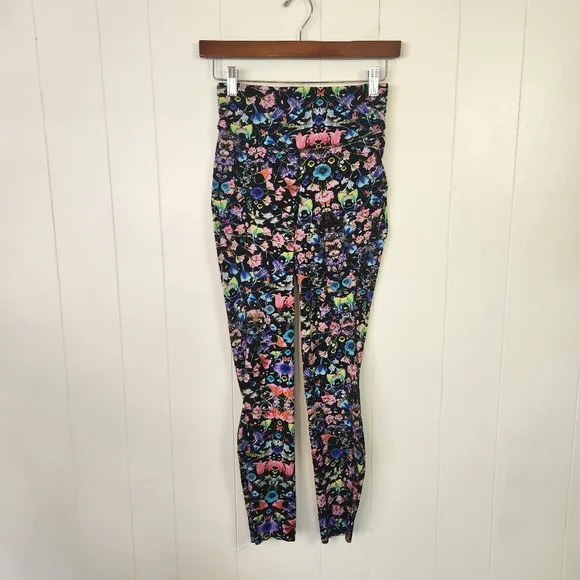 Lululemon Base Pace High-Rise Tight 28" Leggings Nulux Flowerscope Black Size 4 - Picture 5 of 8